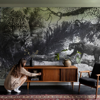 Plaunamas flizelininis fototapetas Abstraktus leopardas