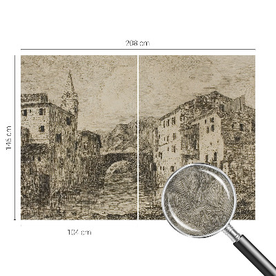 Fototapetas svetainei su panoraminiu vaizdu