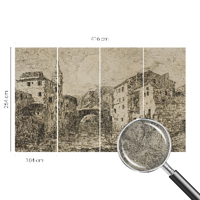 Fototapetas svetainei su panoraminiu vaizdu