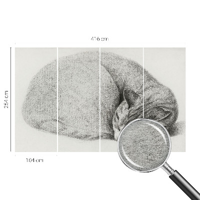 Flizelininis fototapetas Krøllet kat