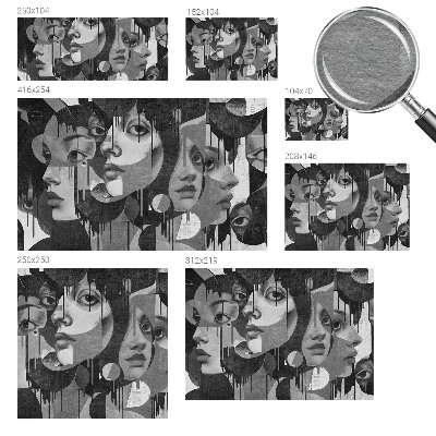 Tapetas Kvinders ansigter