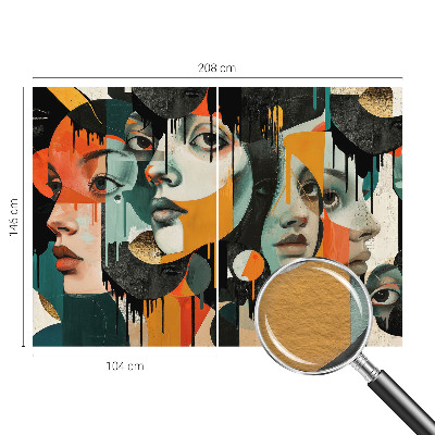 Flizelininis fototapetas Spalvingas ansigter