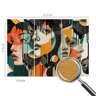 Flizelininis fototapetas Spalvingas ansigter