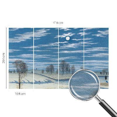 Sienų danga fototapetas Žiemos šalis