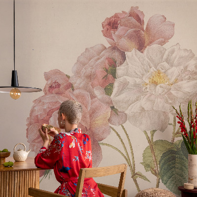 Sienų danga fototapetas Romantiška rožinė