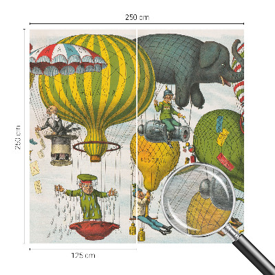 Plaunamas flizelininis fototapetas su balionų kruizų motyvu