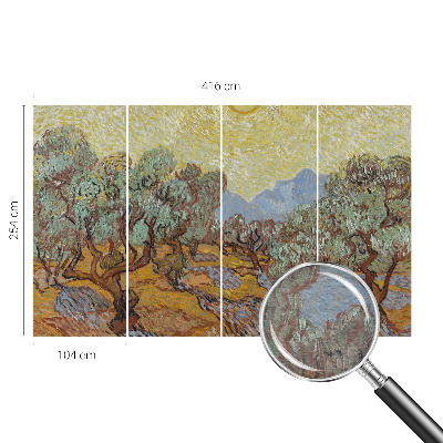 Dekoratyvinis fototapetas Oliventræer