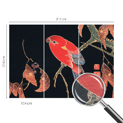 Sienų danga fototapetas Egzotiškas fugl