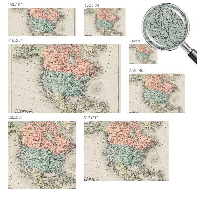 Aukštos kokybės fototapetas Istorinis žemėlapis