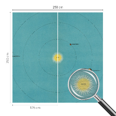 Dekoratyvinis fototapetas su kosminės sistemos motyvu