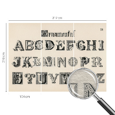 Dekoratyvinis fototapetas Dekoratyvinis bogstaveris