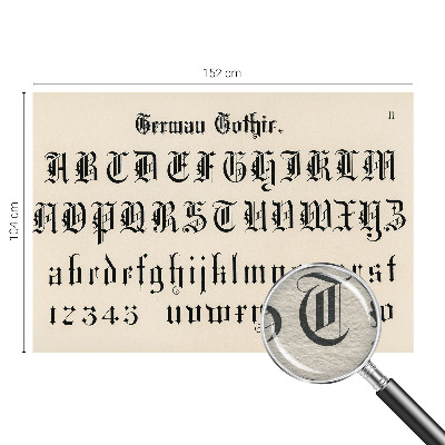 Stilingas fototapetas Gotiškasis bogstaveris