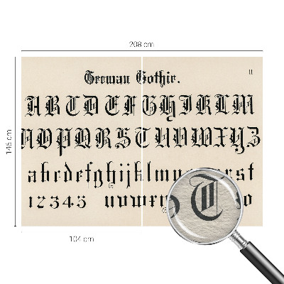 Stilingas fototapetas Gotiškasis bogstaveris