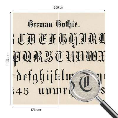 Stilingas fototapetas Gotiškasis bogstaveris