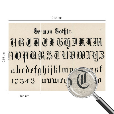 Stilingas fototapetas Gotiškasis bogstaveris