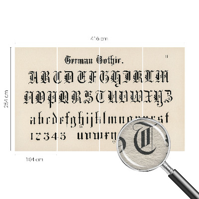 Stilingas fototapetas Gotiškasis bogstaveris