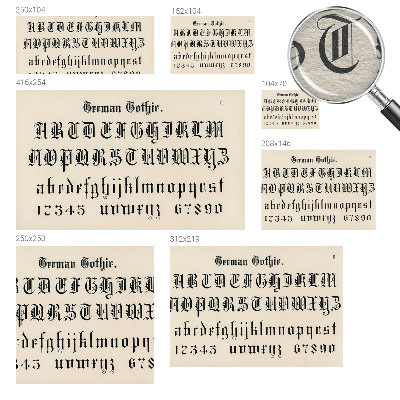 Stilingas fototapetas Gotiškasis bogstaveris