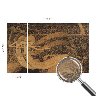 Sienų danga fototapetas su siurrealistine figūra