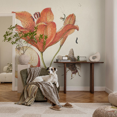 Plaunamas flizelininis fototapetas Botanikos iliustracija