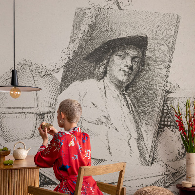 Stilingas fototapetas su meniniu portretu