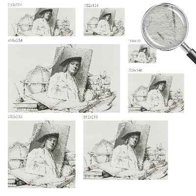 Stilingas fototapetas su meniniu portretu