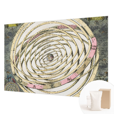 Fototapetas ant sienos su spiralių ir kosmoso motyvais