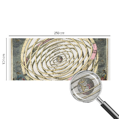 Fototapetas ant sienos su spiralių ir kosmoso motyvais