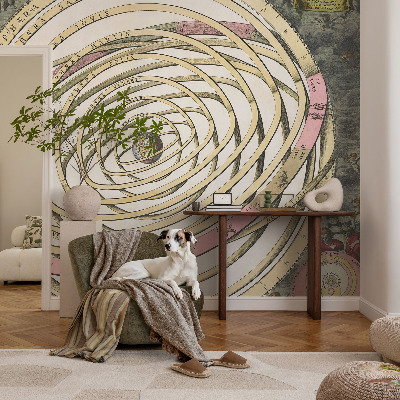 Fototapetas ant sienos su spiralių ir kosmoso motyvais