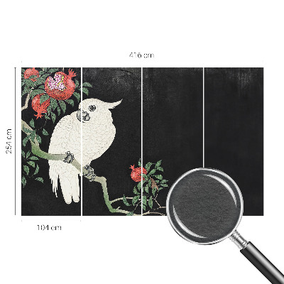 Fototapetas miegamajam Granatæble papegøje