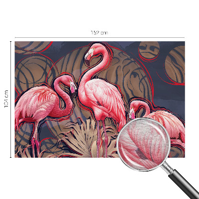 Fototapetas su rožiniais flamingais