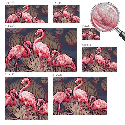 Fototapetas su rožiniais flamingais