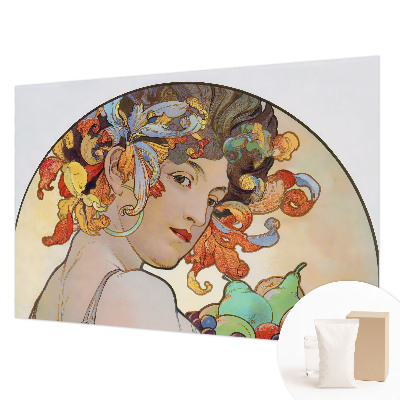 Tapetas su spalvingu Art Nouveau stiliaus raštu