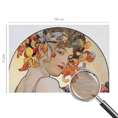 Tapetas su spalvingu Art Nouveau stiliaus raštu