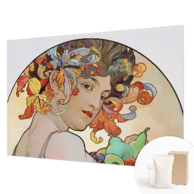 Tapetas su spalvingu Art Nouveau stiliaus raštu