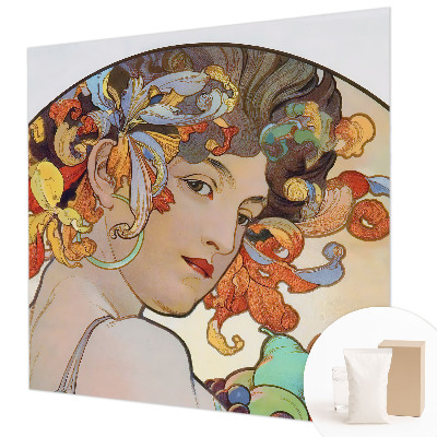 Tapetas su spalvingu Art Nouveau stiliaus raštu