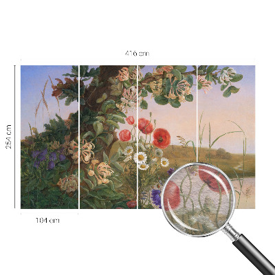 Fototapetas flizelino pagrindu su motyvu „Blomsteridyl“