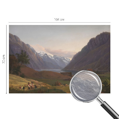 Fototapetas miegamajam su Bjergo panoramos vaizdu