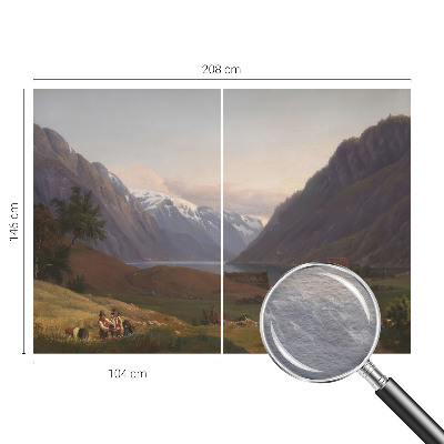 Fototapetas miegamajam su Bjergo panoramos vaizdu