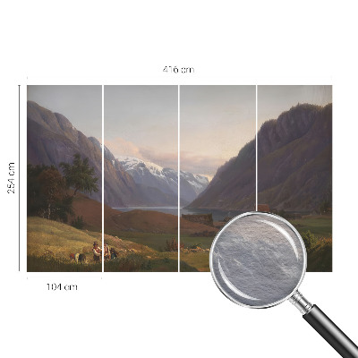 Fototapetas miegamajam su Bjergo panoramos vaizdu