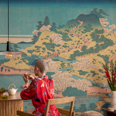 Aukštos kokybės fototapetas su Japonijos kraštovaizdžio motyvu