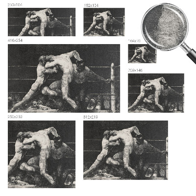 Plaunamas flizelininis fototapetas Boksernų dvikova