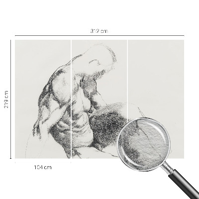 Fototapetas ant sienos Mandlig skitse