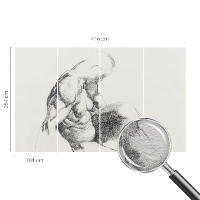 Fototapetas ant sienos Mandlig skitse