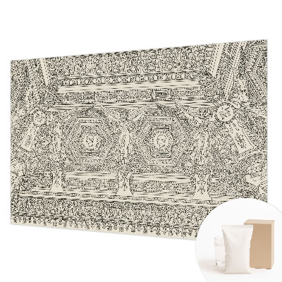 Fototapetas svetainei klasikinio ornamentinio rašto dizainas