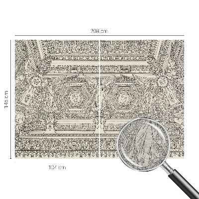 Fototapetas svetainei klasikinio ornamentinio rašto dizainas
