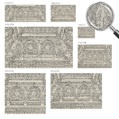 Fototapetas svetainei klasikinio ornamentinio rašto dizainas