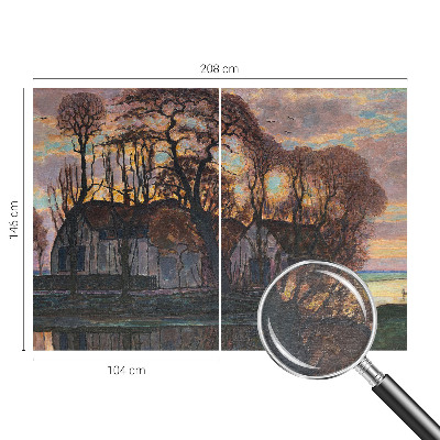 Sienų danga fototapetas Aftenlandskab