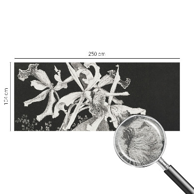 Tapetas su orchidėjų iliustracija