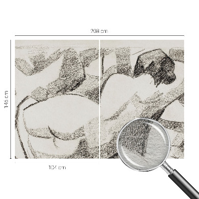 Plaunamas flizelininis fototapetas Įtempta figūra