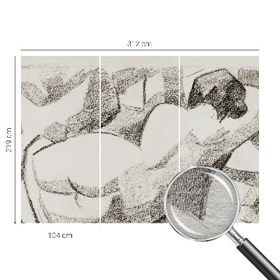 Plaunamas flizelininis fototapetas Įtempta figūra